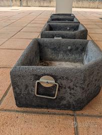 Base ombrellone cemento antracite 4 pezzi