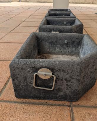 Base ombrellone cemento antracite 4 pezzi