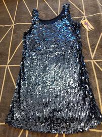 Vestito blu paillettes taglia unica