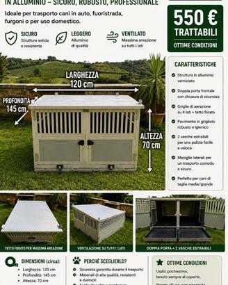 Box Trasporto Cani in Alluminio
