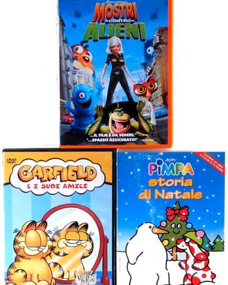 💥3 divertenti DVD bambini-Garfield,Pimpa, Mostri