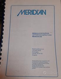MERIDIAN 206 Lettore CD Manuale