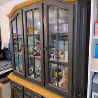 credenza legno di noce dipinta