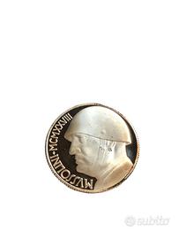 Moneta in argento di mussolini