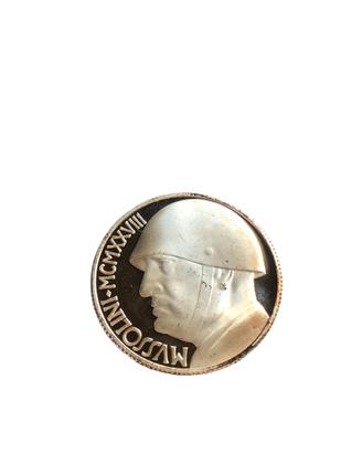 Moneta in argento di mussolini