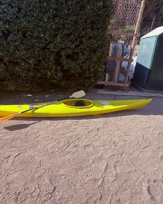 Kayak giallo 4 metri con pagaia – pronto all’uso