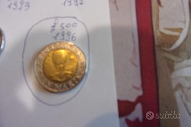Monete lire 500 e 200 San Marino varie annate