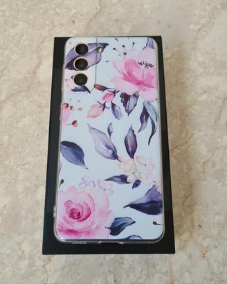 Cover samsung Galaxy S21 fiori rosa
custodia smart