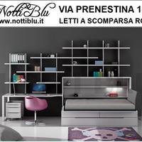 Letti a Scomparsa >letto singolo con libreria Roma