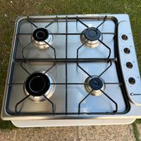 Piano cottura a gas 4 fuochi INOX Candy