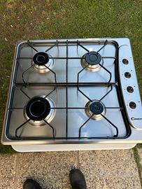 Piano cottura a gas 4 fuochi INOX Candy