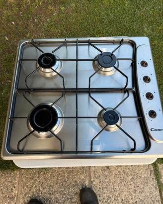 Piano cottura a gas 4 fuochi INOX Candy