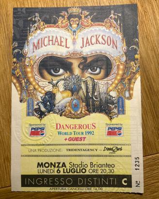 Biglietto originale Dangerous World Tour