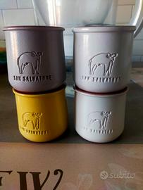 Set vasetti in terracotta smaltata 