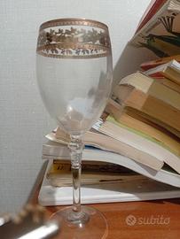 Bicchieri Calice Vintage cristallo decorazzecchino