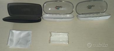 3 custodie porta occhiali nuove