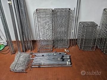 Scaffali , in acciaio cromato  lucido