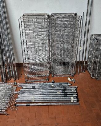 Scaffali , in acciaio cromato  lucido