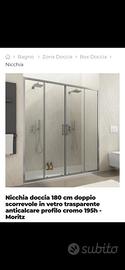 box doccia 180cm doppio battente