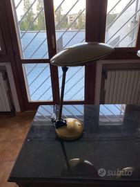 lampada da tavolo Space Age in ottone, anni '70