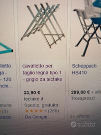 Cavalletto taglio legna