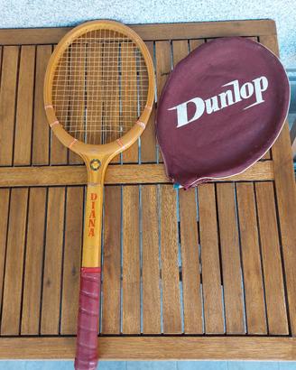Racchetta vintage Diana Dunlop in legno