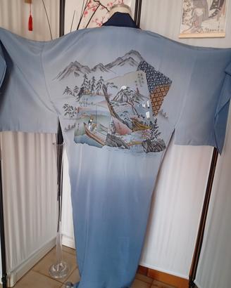 sotto kimono jubam da uomo in seta giapponese 