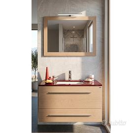 Mobile bagno sospeso 99 cm e top in cristallo