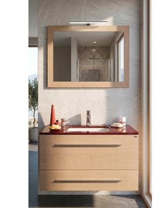 Mobile bagno sospeso 99 cm e top in cristallo