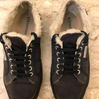 Scarpe Superga Blu Scuro con pelo N° 42