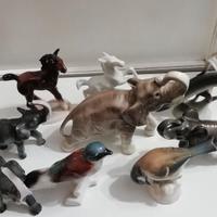 Antica colleziona animali porcellana