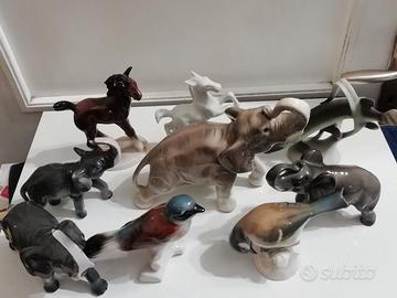 Antica colleziona animali porcellana