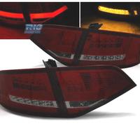 FANALI AUDI A4 B8 07-11 LIGHT BAR ROSSO AFFUMICATO