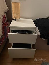 Coppia comodini bianchi ikea kullen