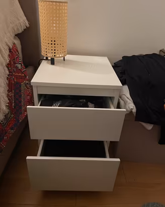 Coppia comodini bianchi ikea kullen