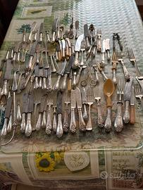 Set di posate placcati argento 92 pezzi