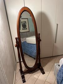 Specchio da terra in legno stile classico vintage