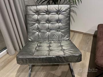 Poltrona Argento in stile "Barcellona"