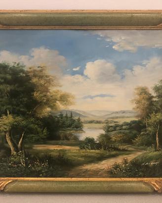Quadro olio su tela con cornice XX sec