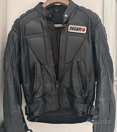 Giubotto in pelle e tela  moto Ducati uomo