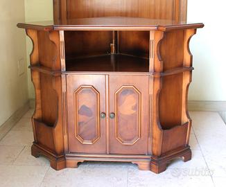 Mobile angoliera in legno porta TV vintage