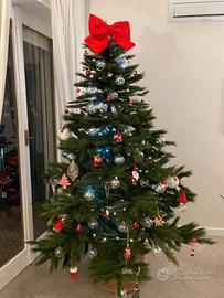 Albero di Natale artificiale 2,20 m con base e ces