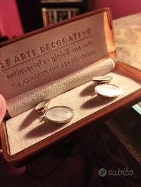 Gemelli anni 30 in oro giallo e madreperla