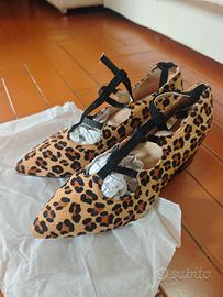 Décolleté leopardate con cinturino – nuove tg 38