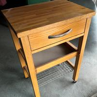 Carrellino per cucina in legno massiccio