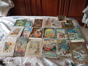 Stock 50 cartoline vintage Natale/Pasqua fiori Spa