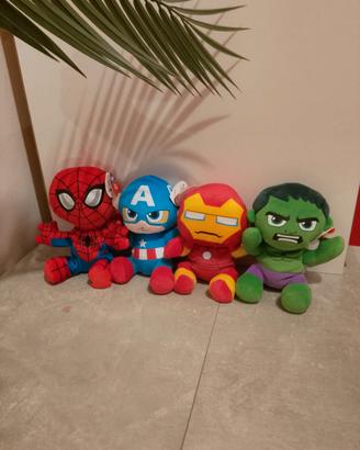 Lotto peluche ty marvel spiderman ecc