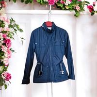 Giacca blu con cintura