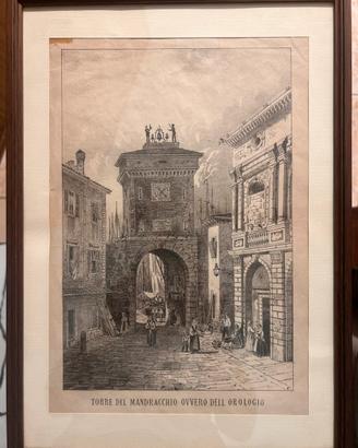 Coppia di antiche stampe di Trieste