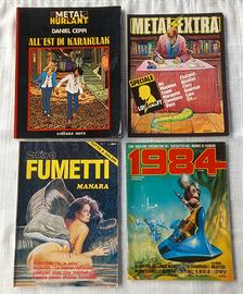 4 fumetti anni 70/80 Metal Hurlant,Manara,Moebius